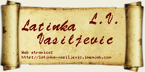 Latinka Vasiljević vizit kartica